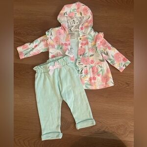 First Impressions Mint Baby Outfit